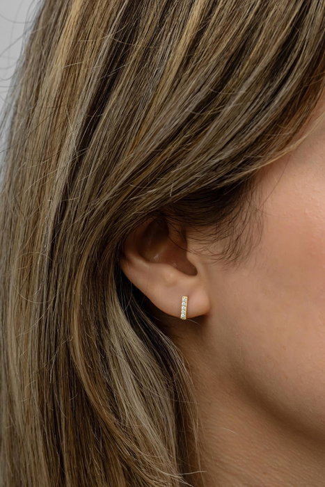 Heliophilia Silver Pendientes de Plata de Ley 925 con Baño de Oro y Circón Heliophilia Silver Pendientes de Plata de Ley 925 con Baño de Oro y Circón